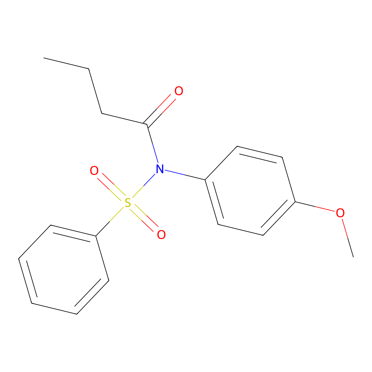 N-(benzenesulfonyl)-N-(4-methoxyphenyl)butanamide molecular structure, CAS 685861-90-9