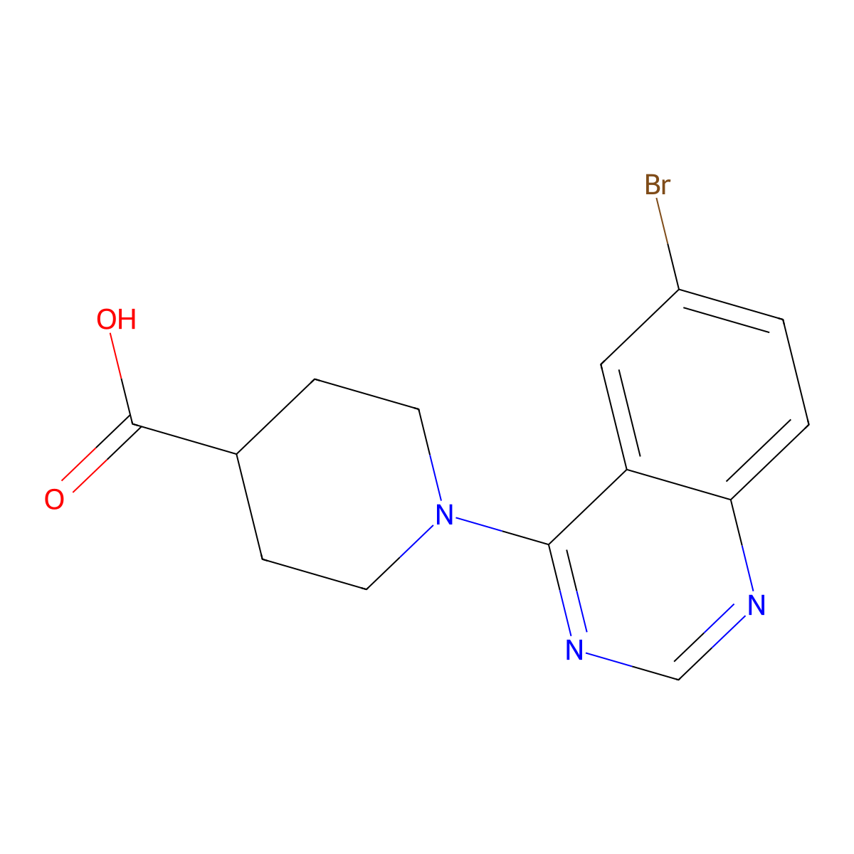 1-(6-bromoquinazolin-4-yl)piperidine-4-carboxylic Acid molecular structure, CAS 685862-11-7
