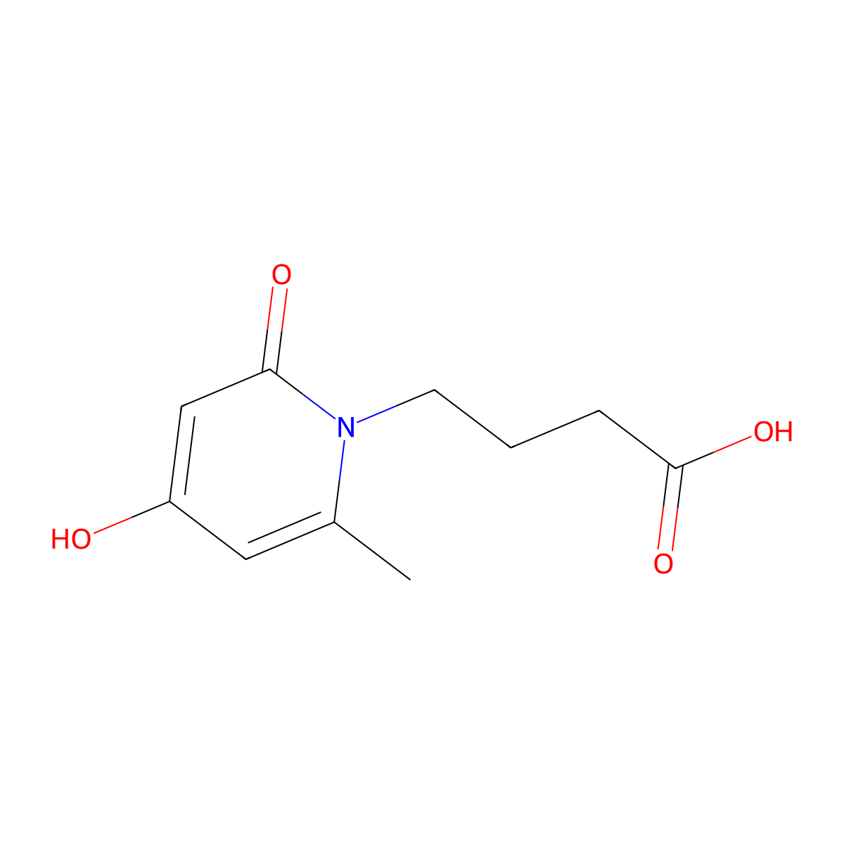 4-(4-hydroxy-6-methyl-2-oxopyridin-1(2H)-yl)butanoic acid molecular structure, CAS 685862-22-0
