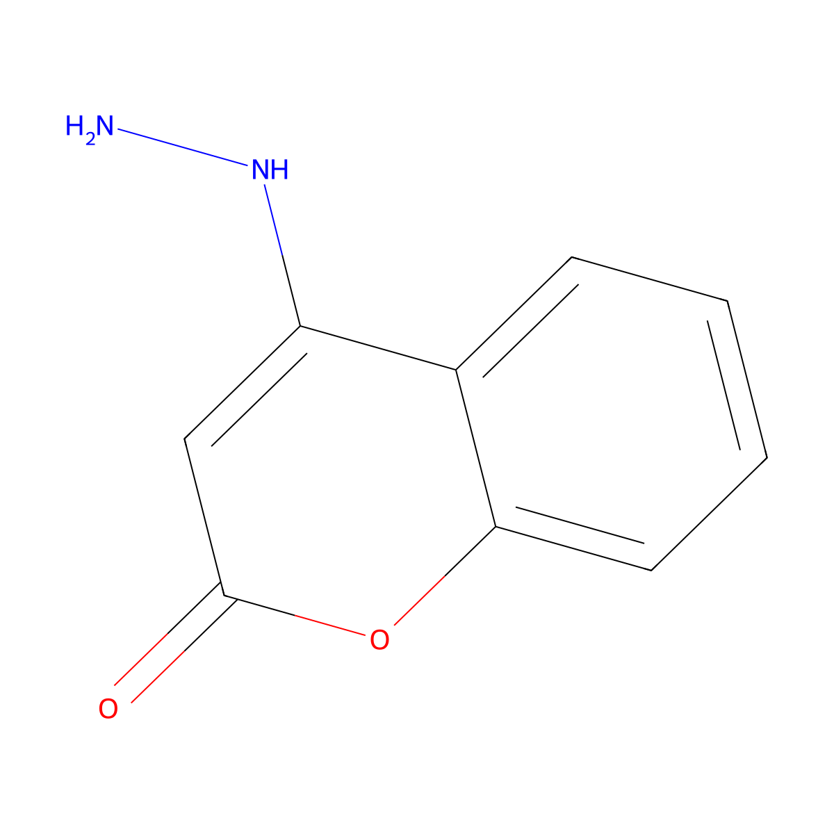 4-Hydrazinyl-2H-1-benzopyran-2-one molecular structure, CAS 685862-23-1