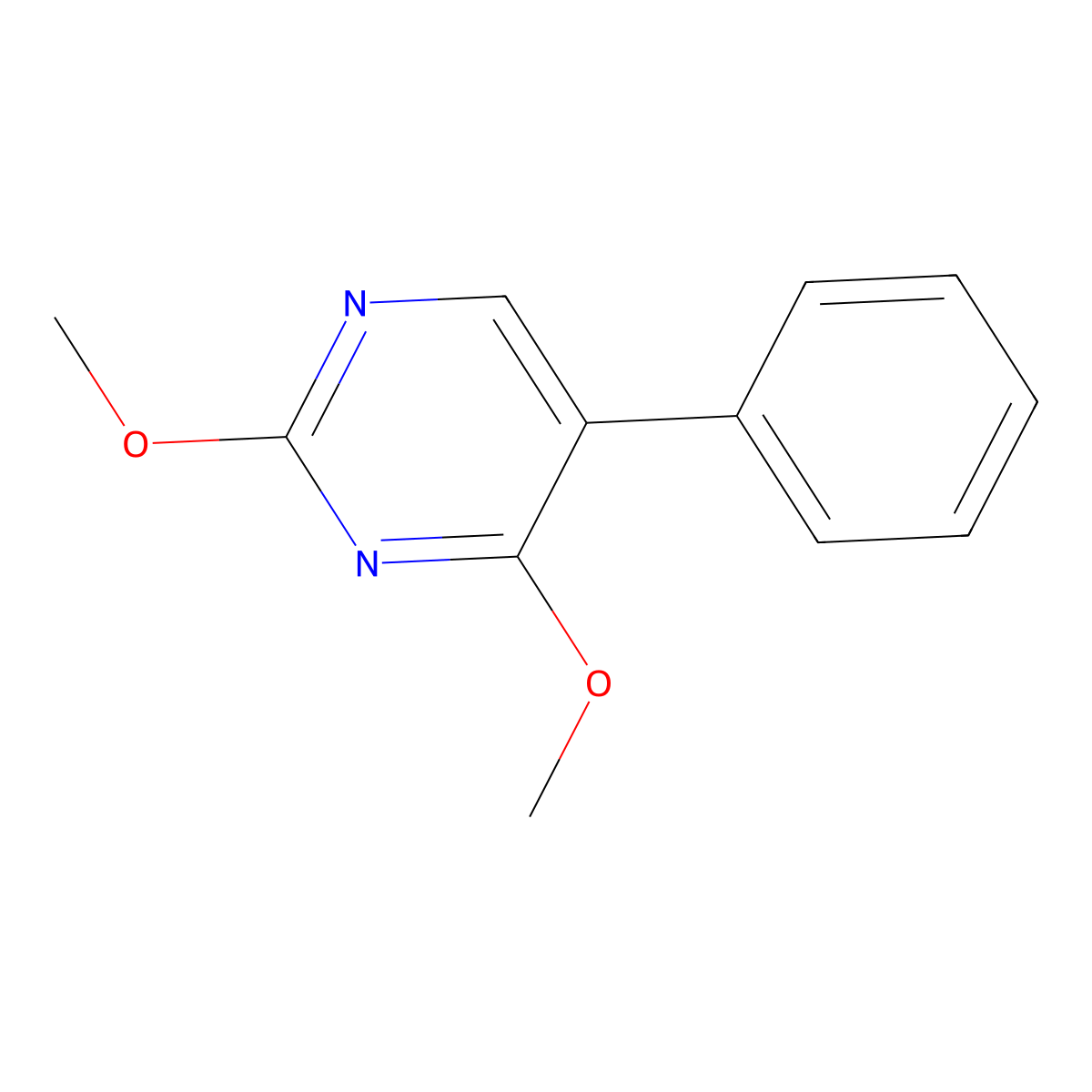 2,4-Dimethoxy-5-phenylpyrimidine molecular structure, CAS 685866-81-3