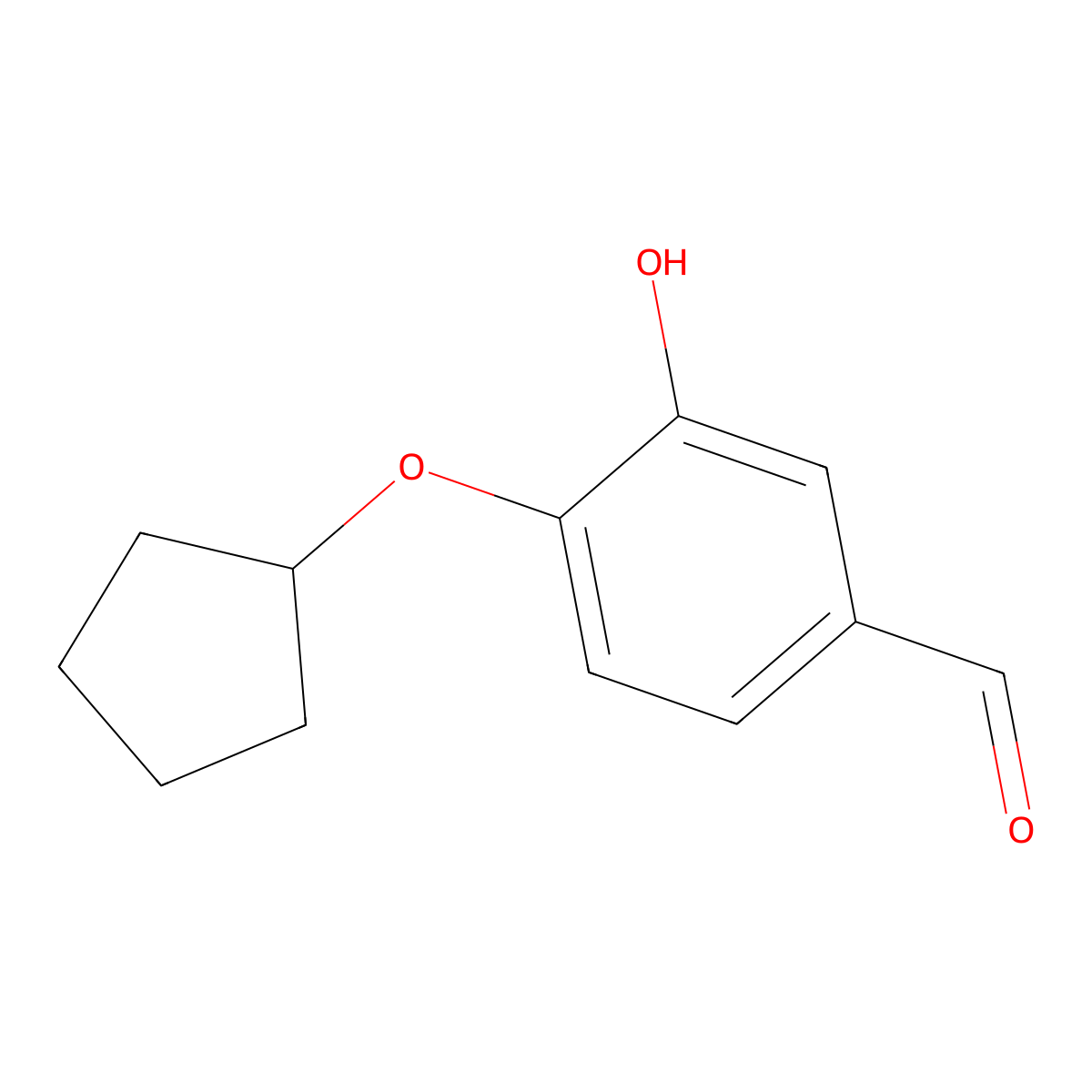 4-Cyclopentyloxy-3-hydroxybenzaldehyde molecular structure, CAS 685873-88-5