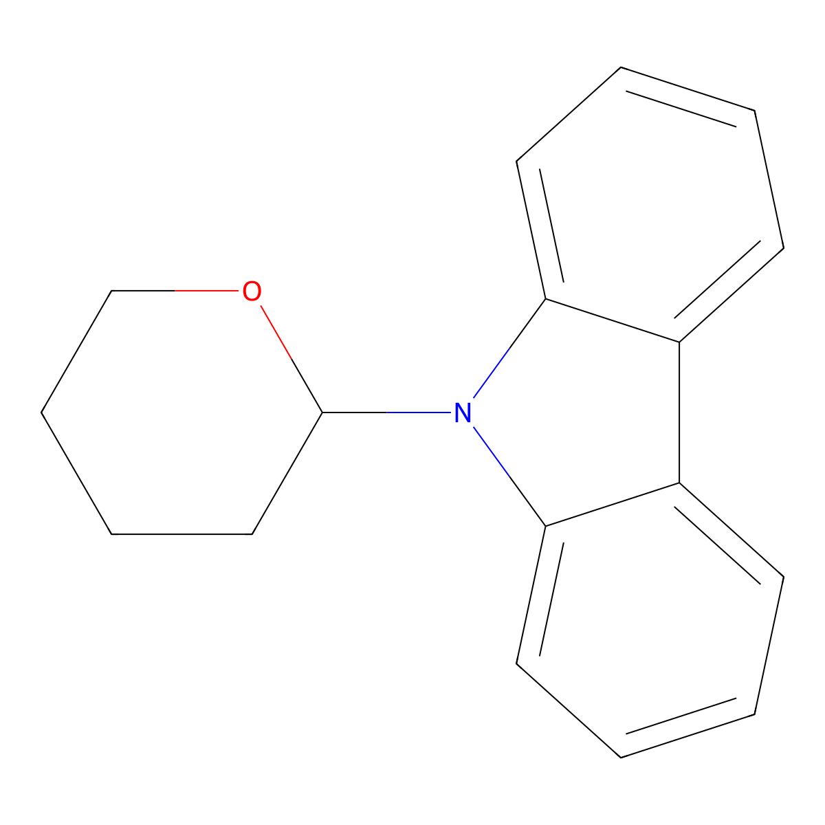 9-(tetrahydro-2H-pyran-2-yl)-9H-carbazole molecular structure, CAS 685874-05-9