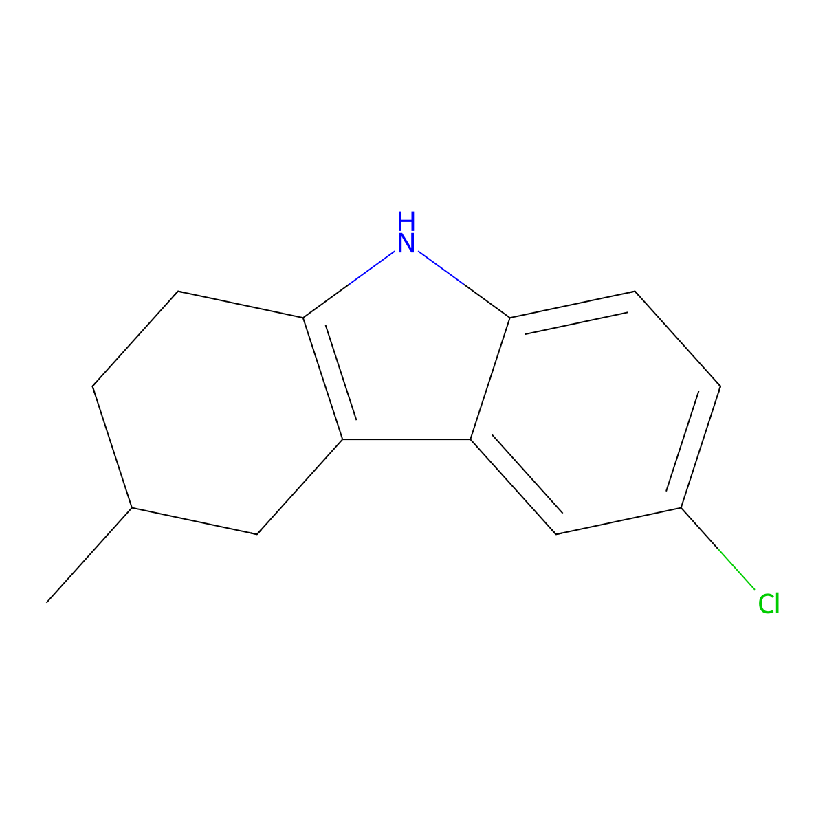 6-chloro-3-methyl-2,3,4,9-tetrahydro-1H-carbazole molecular structure, CAS 685888-30-6