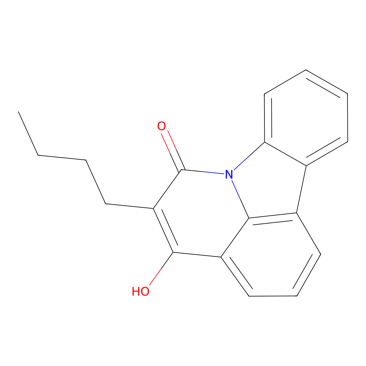 5-butyl-4-hydroxy-6H-pyrido[3,2,1-jk]carbazol-6-one molecular structure, CAS 685889-37-6