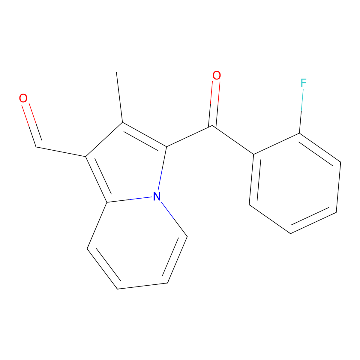 3-(2-Fluoro-benzoyl)-2-methyl-indolizine-1-carbaldehyde molecular structure, CAS 685891-10-5