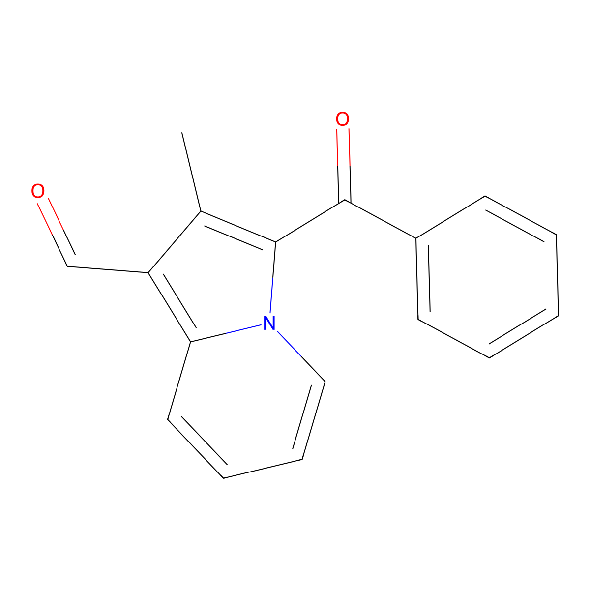 3-Benzoyl-2-methylindolizine-1-carbaldehyde molecular structure, CAS 685891-11-6