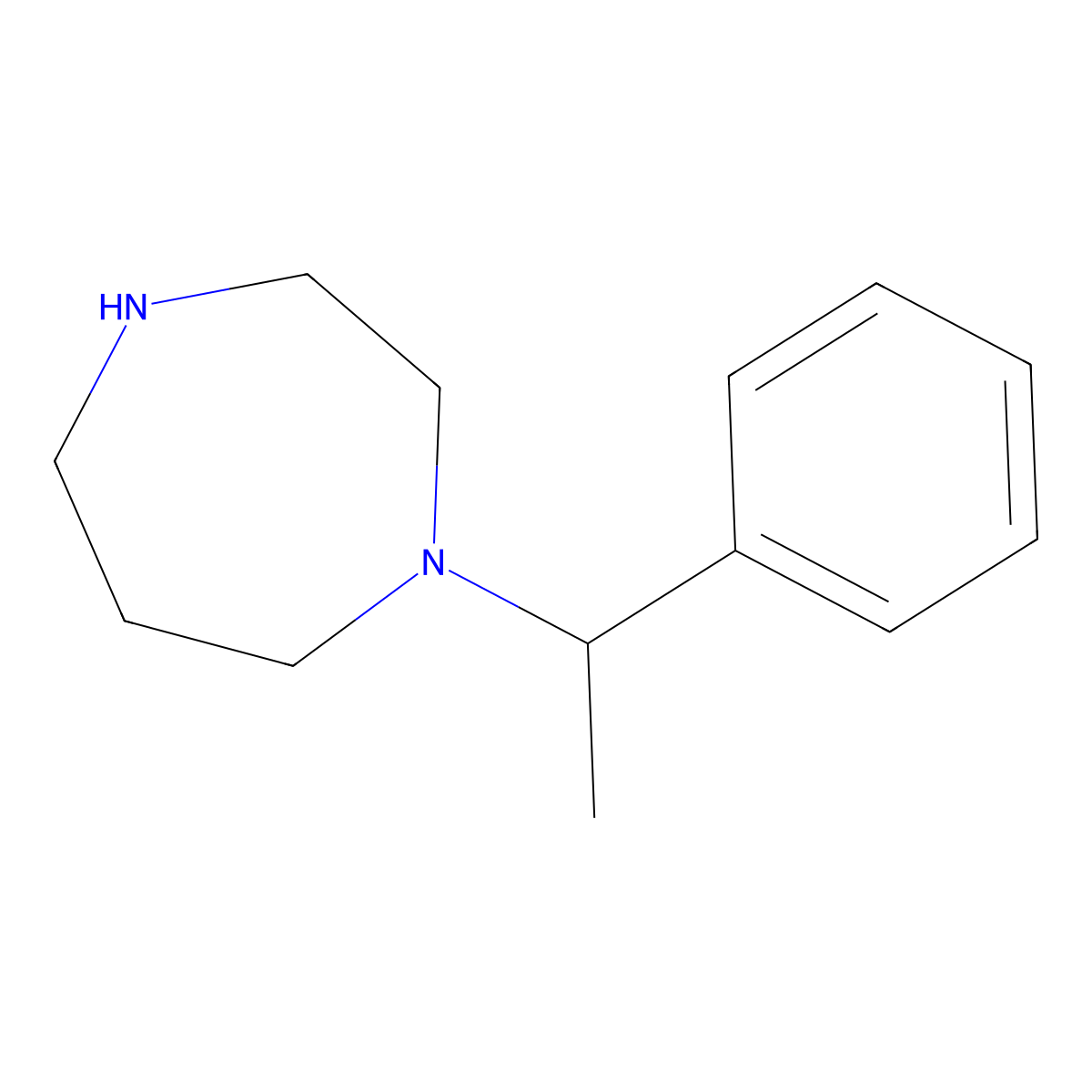 1-(1-Phenylethyl)-1,4-diazepane molecular structure, CAS 685892-10-8