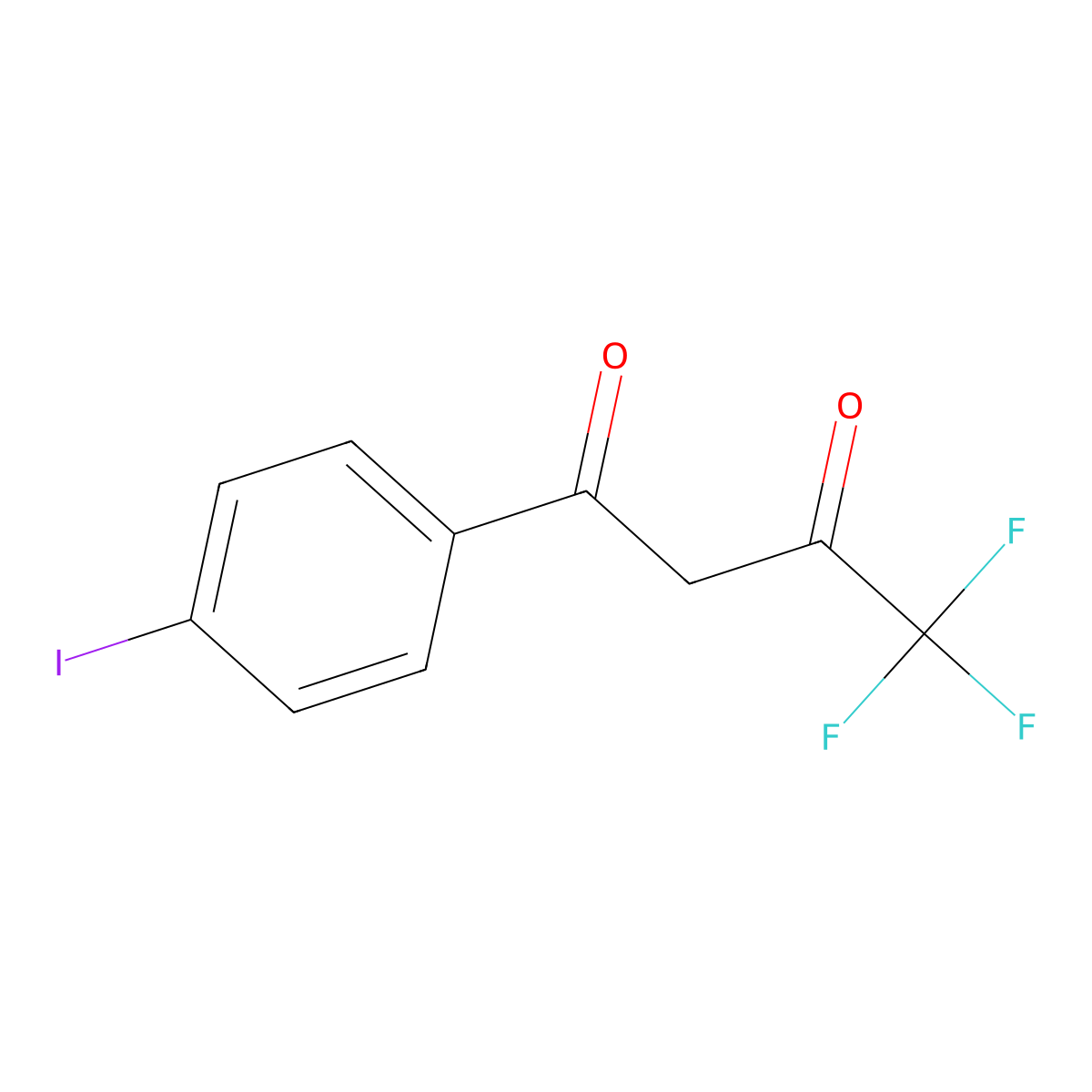 4-Iodobenzoyltrifluoroacetone molecular structure, CAS 685892-12-0