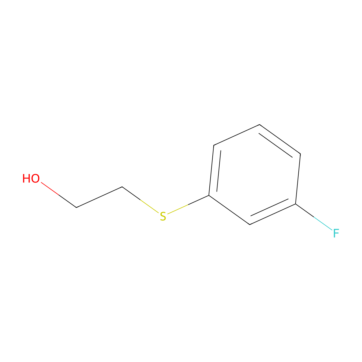3-Fluorophenylthioethanol molecular structure, CAS 685892-14-2