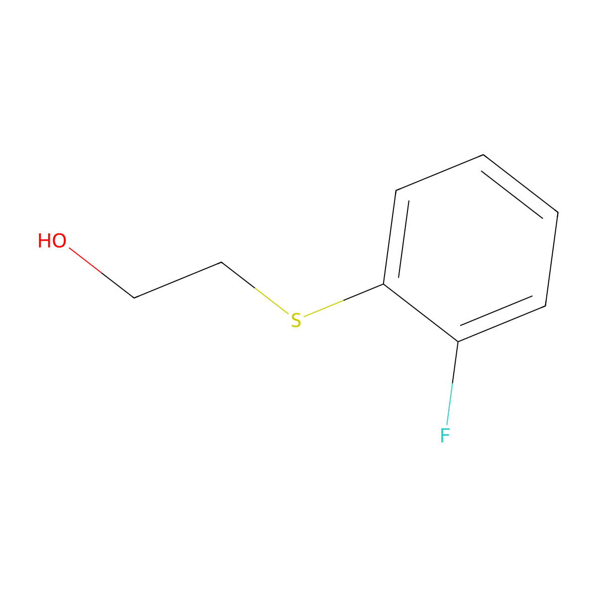 2-((2-Fluorophenyl)thio)ethanol molecular structure, CAS 685892-15-3