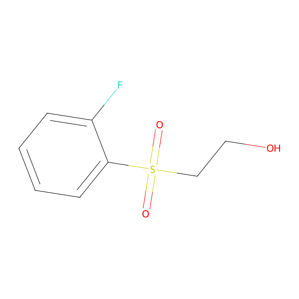 2-Fluorophenylsulfonylethanol molecular structure, CAS 685892-16-4