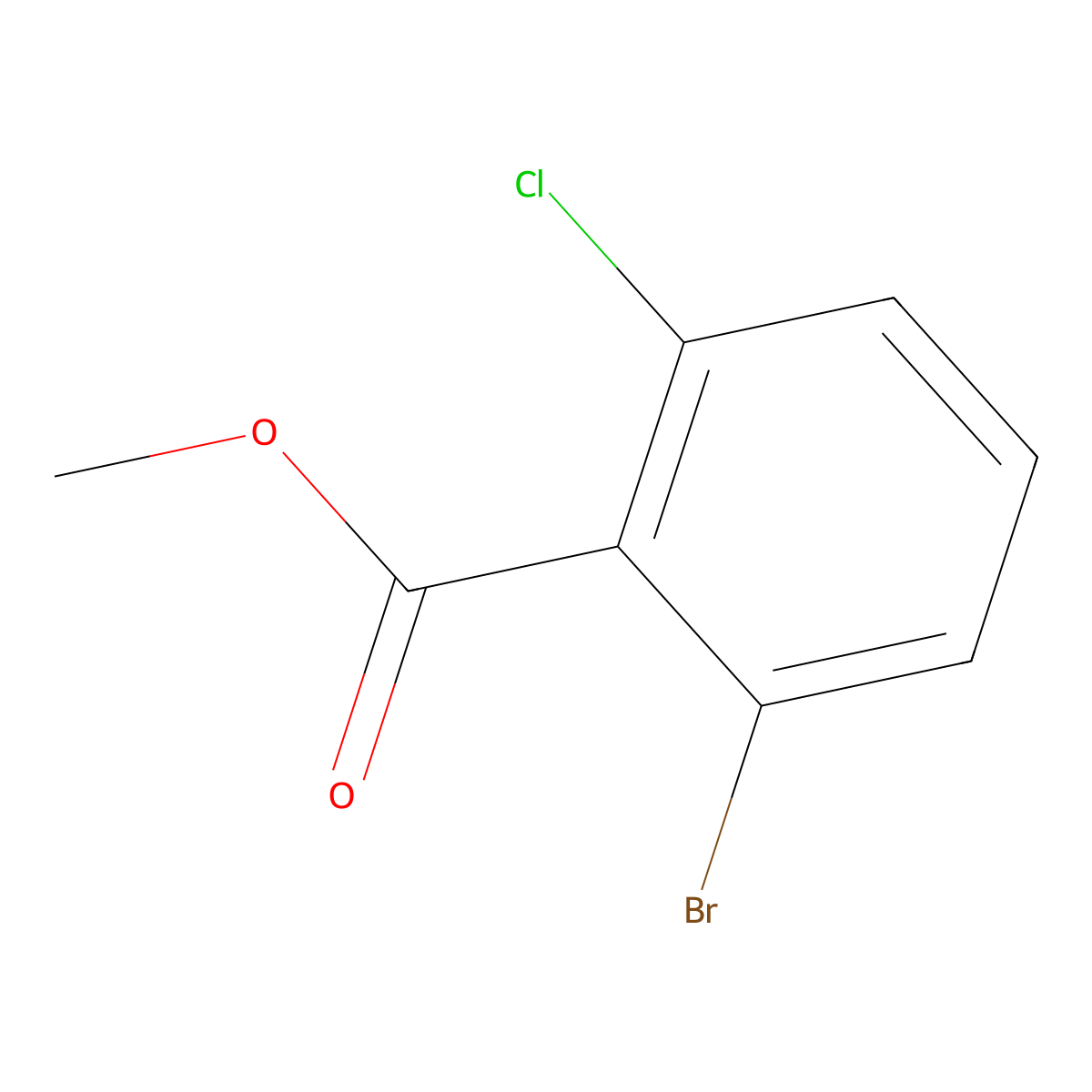 Methyl 2-bromo-6-chlorobenzoate molecular structure, CAS 685892-23-3