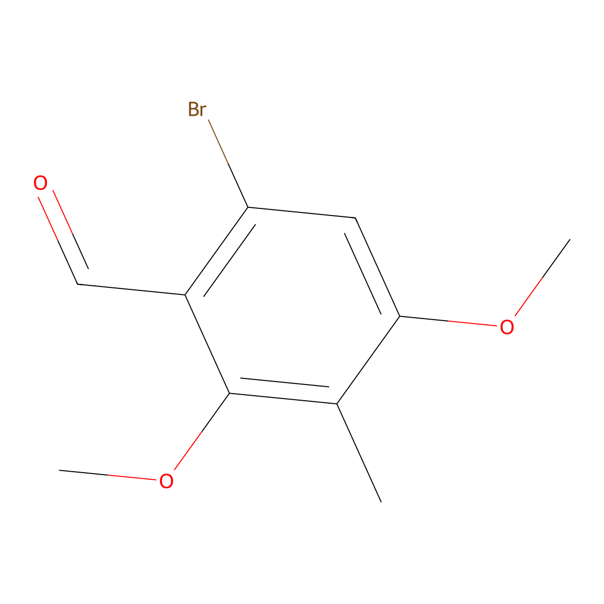 6-Bromo-2,4-dimethoxy-3-methylbenzaldehyde molecular structure, CAS 685895-48-1
