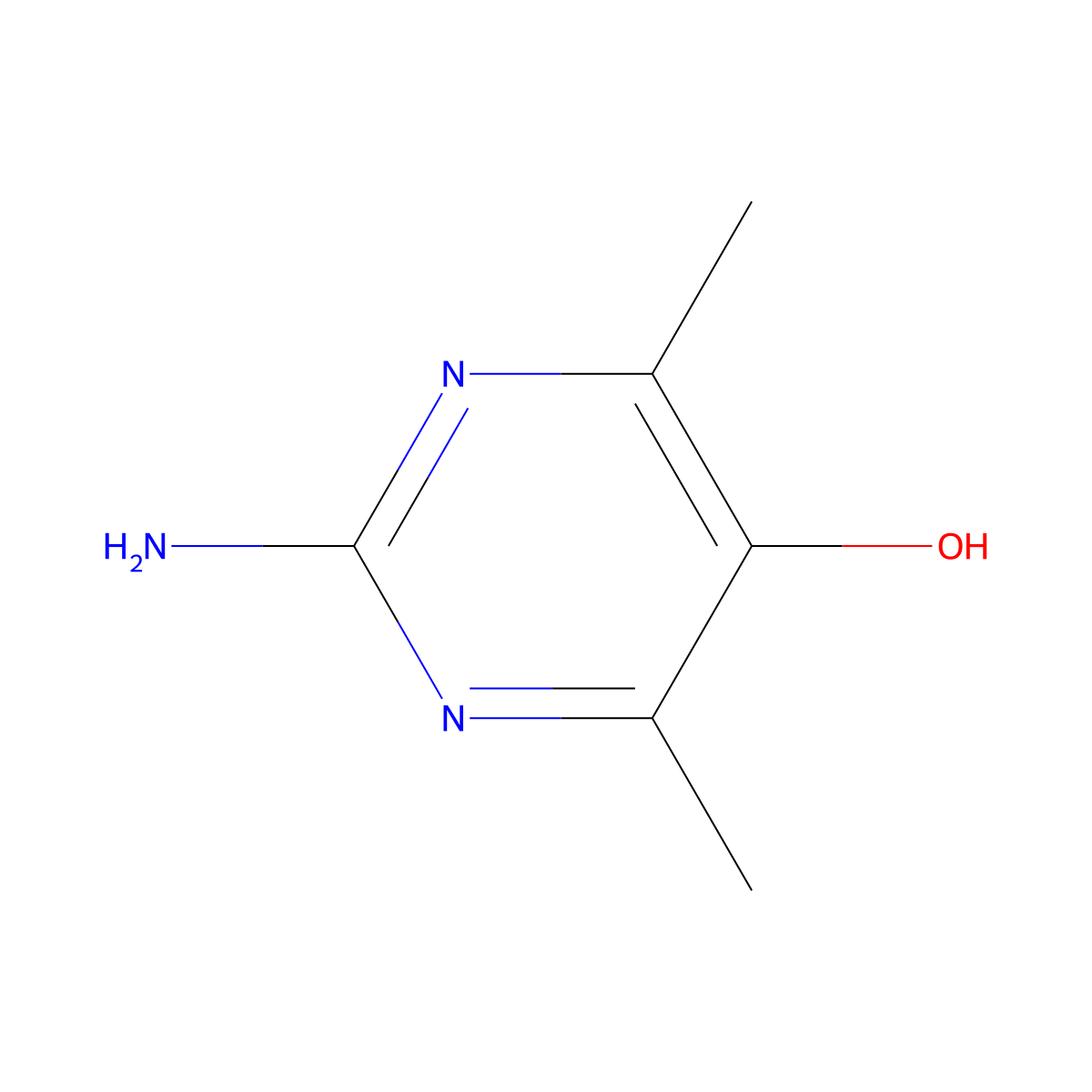 2-Amino-4,6-dimethylpyrimidin-5-ol molecular structure, CAS 685897-68-1