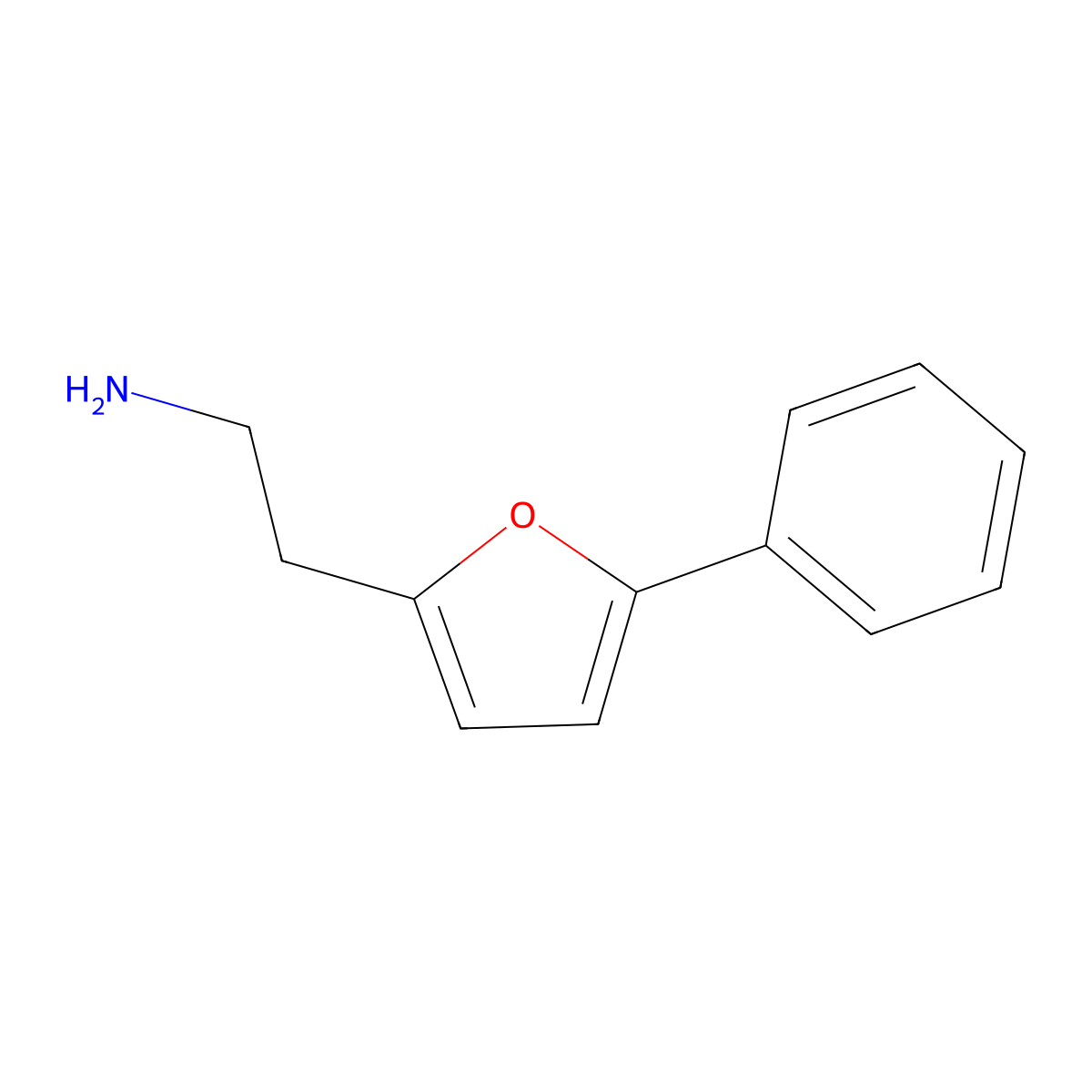 2-Furanethanamine, 5-phenyl- molecular structure, CAS 685897-80-7