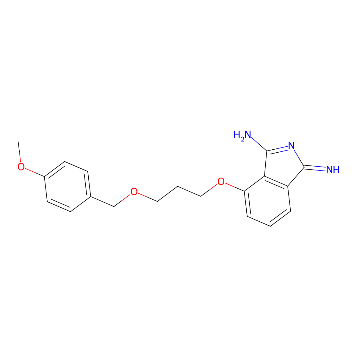 1-imino-4-(3-(4-methoxybenzyloxy)propoxy)-1H-isoindol-3-amine molecular structure, CAS 685898-11-7