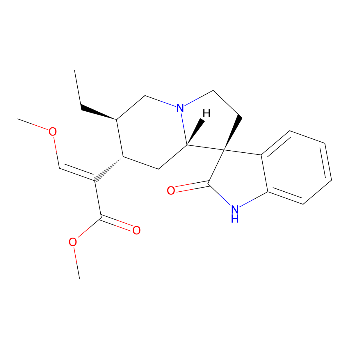 7-Isorhyncophylline molecular structure, CAS 6859-01-4