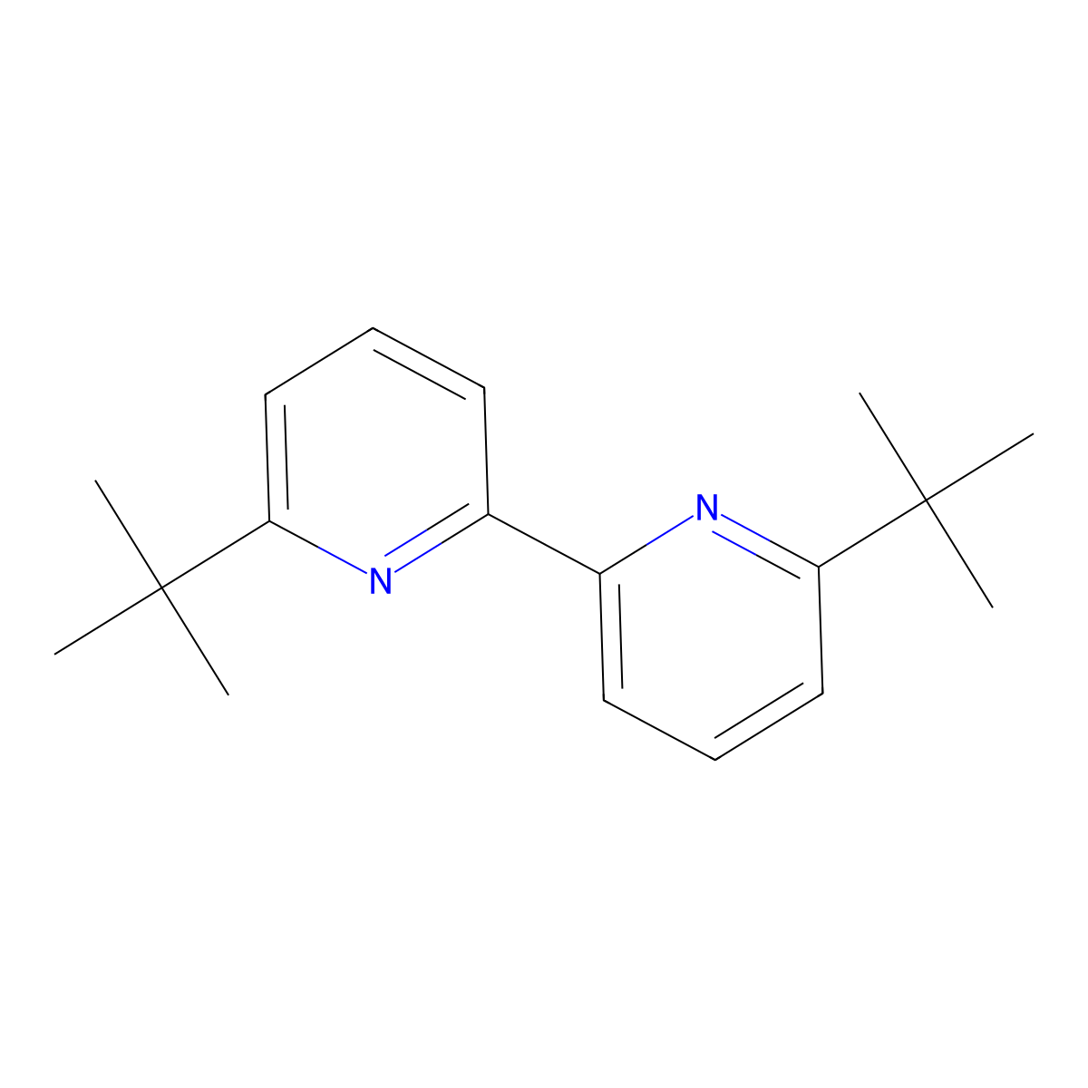 6,6'-Di-tert-Butyl-2,2'-bipyridine molecular structure, CAS 6859-28-5
