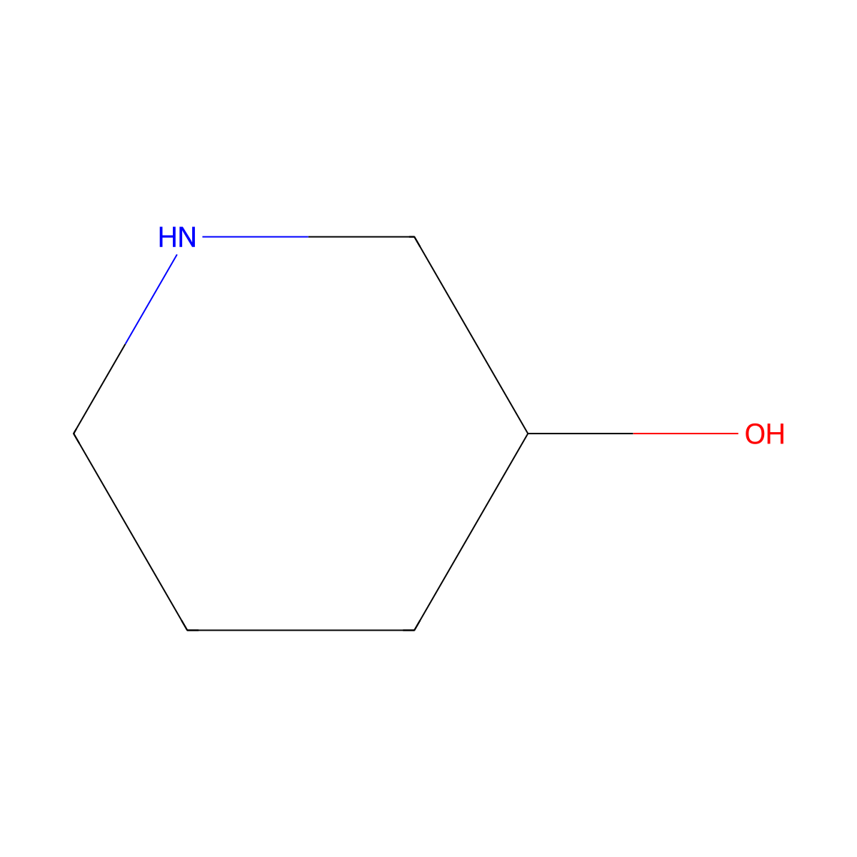 3-Hydroxypiperidine molecular structure, CAS 6859-99-0