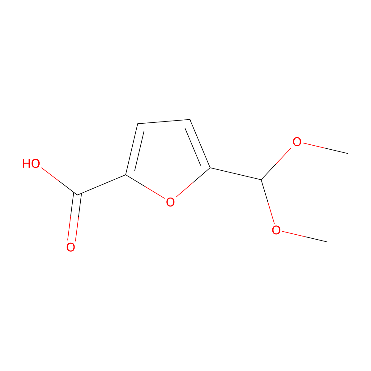 5-(Dimethoxymethyl)furan-2-carboxylic acid molecular structure, CAS 685903-85-9