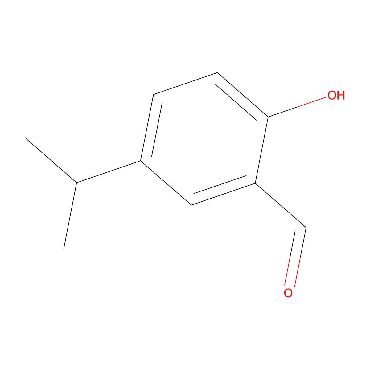 2-Hydroxy-5-(propan-2-yl)benzaldehyde molecular structure, CAS 68591-07-1
