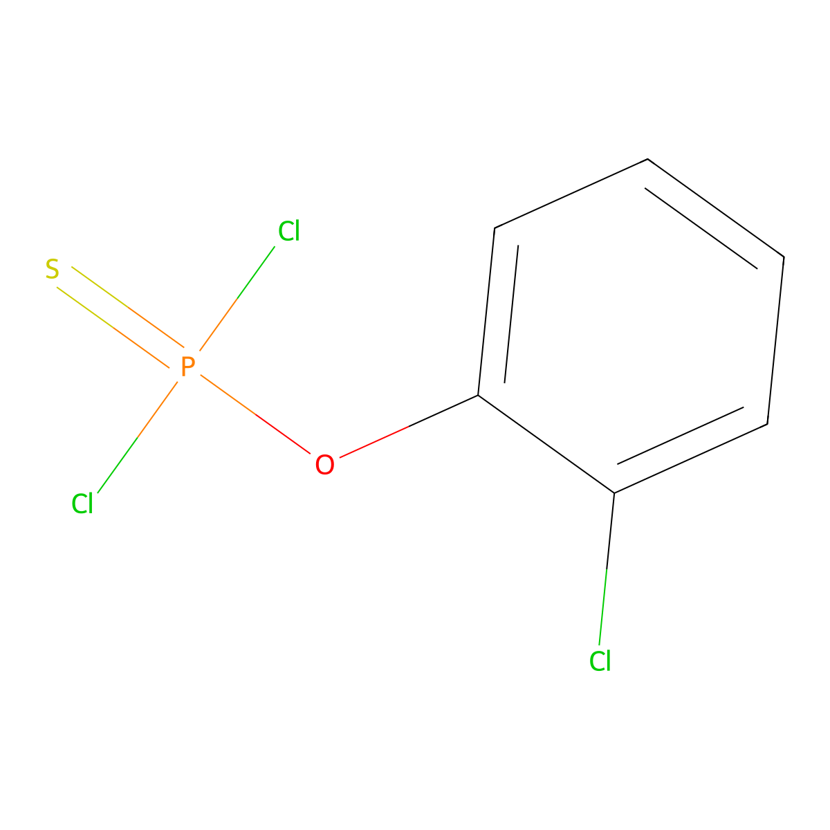 O-(2-Chlorophenyl) dichlorothiophosphate molecular structure, CAS 68591-34-4