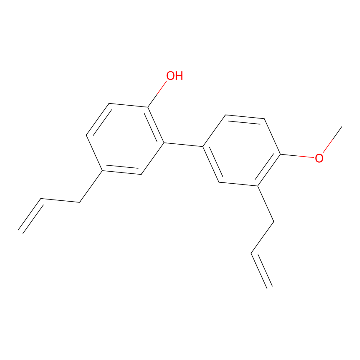 4-Methoxyhonokiol molecular structure, CAS 68592-15-4