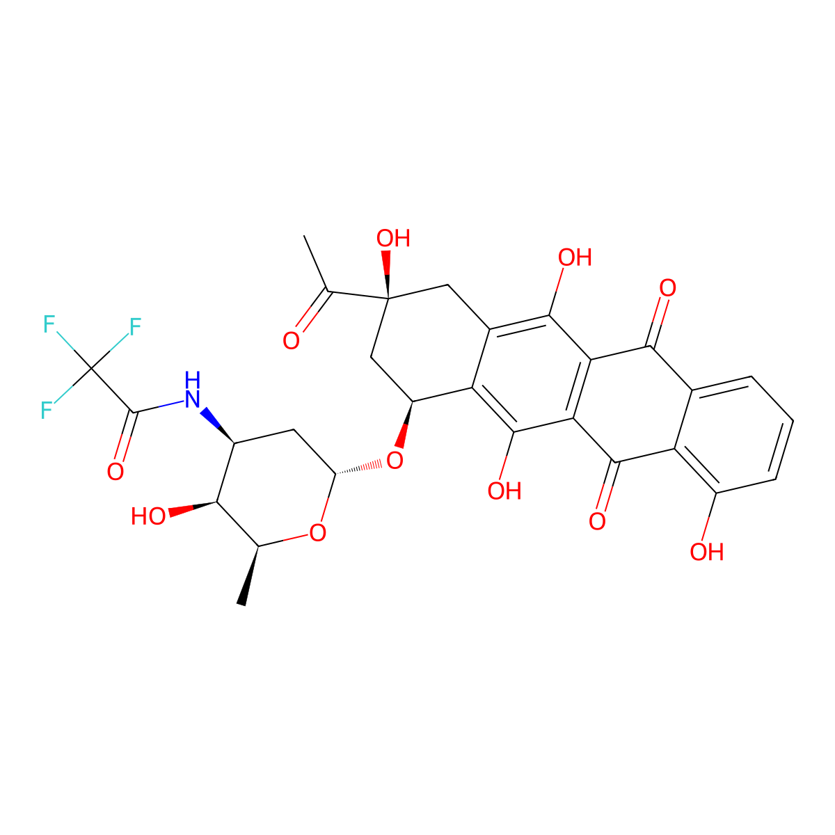 N-(Trifluoroacetyl)-1-desmethyl Daunorubicin molecular structure, CAS 68594-06-9