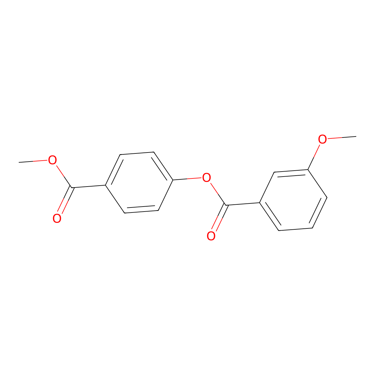 (4-Methoxycarbonylphenyl) 3-methoxybenzoate molecular structure, CAS 68595-44-8