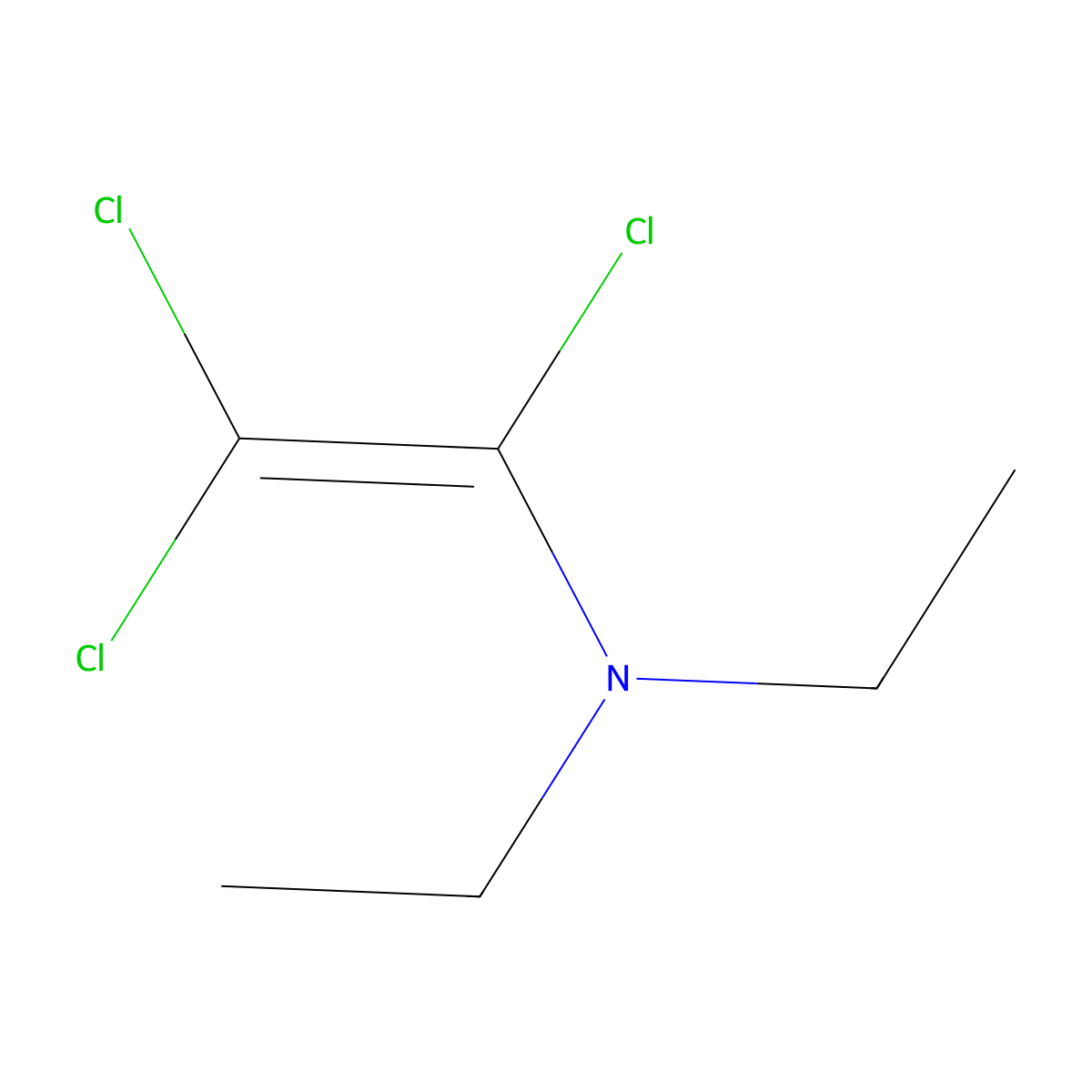 N,N-diethyl-1,2,2-trichlorovinylamine molecular structure, CAS 686-10-2