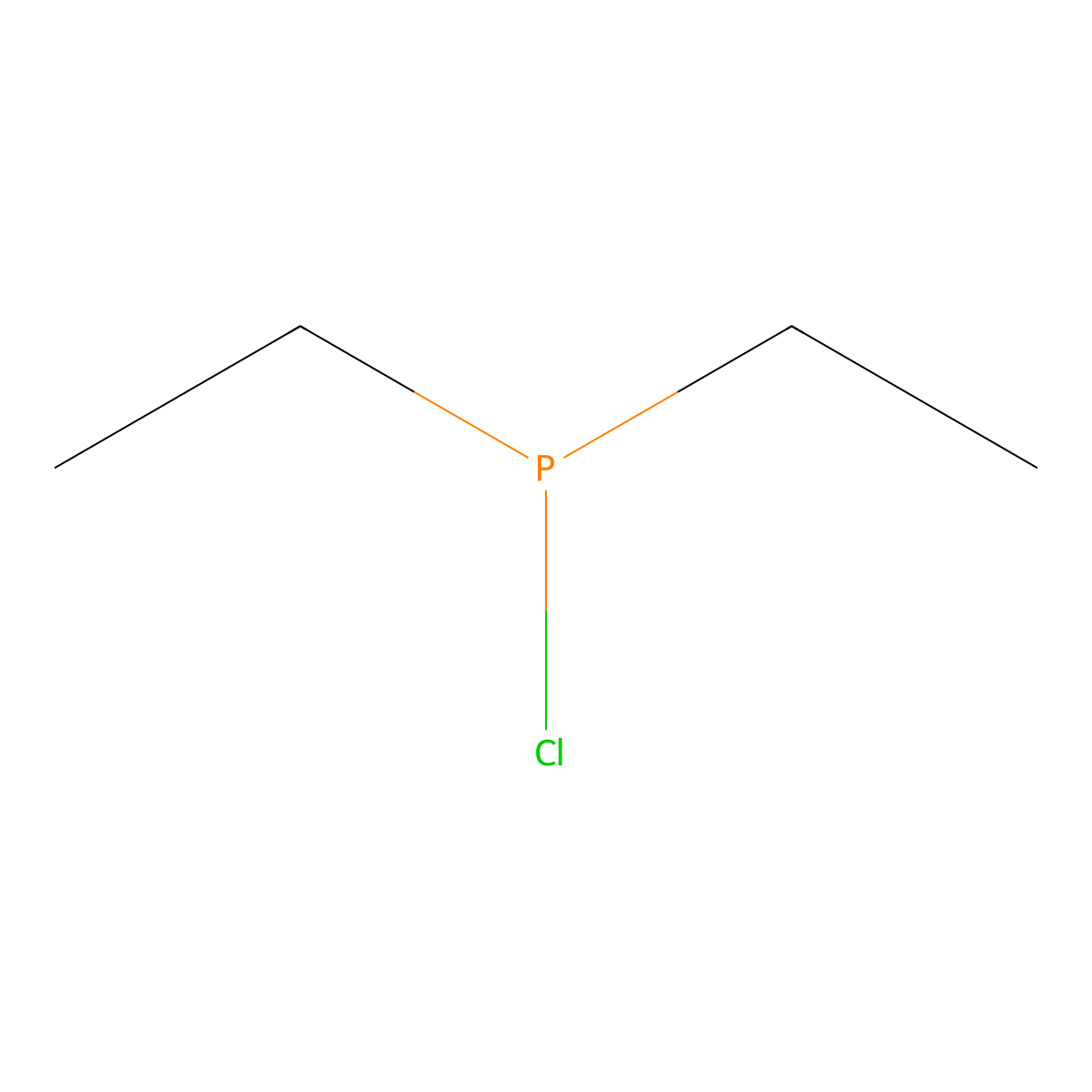 Chlorodiethylphosphine molecular structure, CAS 686-69-1