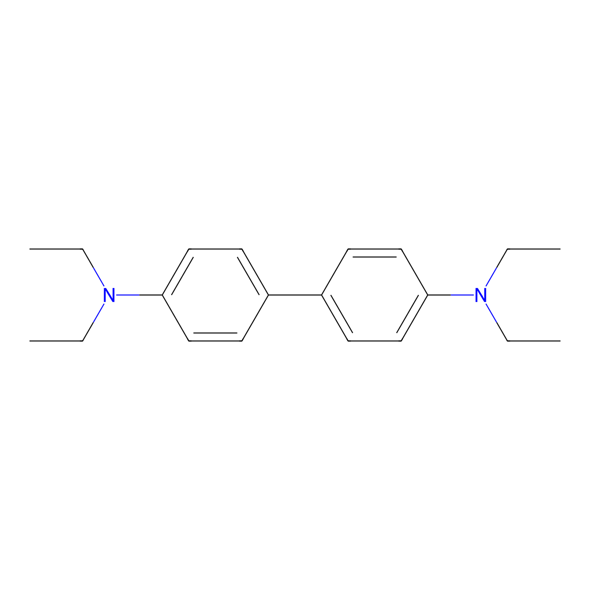 Benzidine, N,N,N',N'-tetraethyl- molecular structure, CAS 6860-63-5