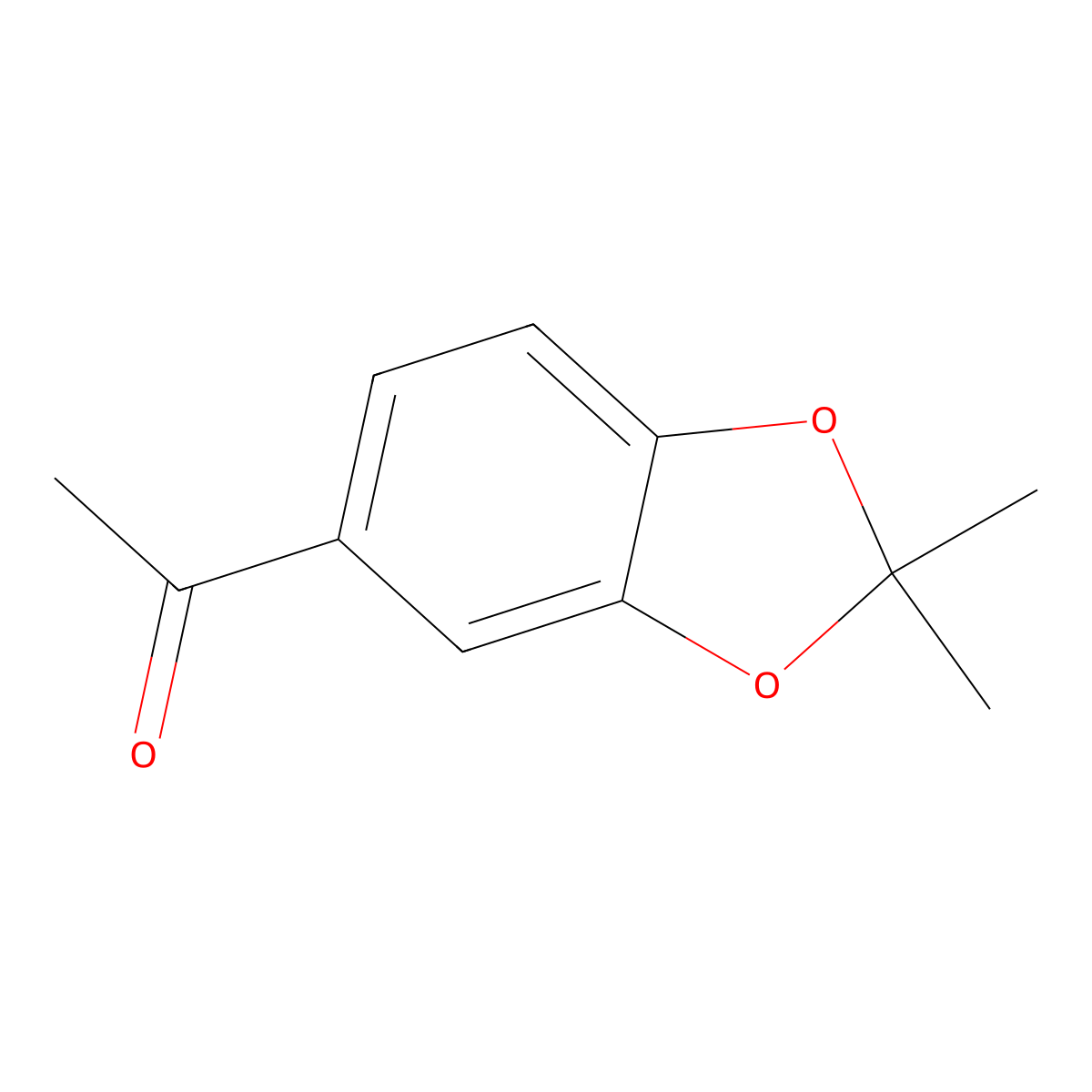 1-(2,2-Dimethyl-1,3-dioxaindan-5-yl)ethan-1-one molecular structure, CAS 6860-95-3