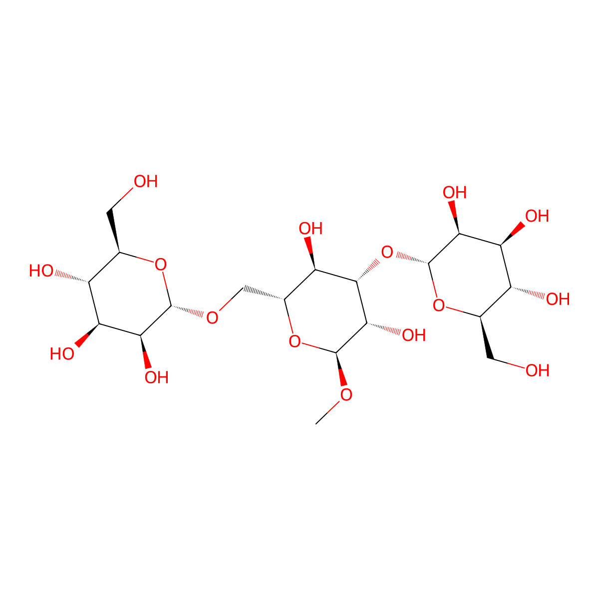 Methyl 3,6-di-O-(A-D-mannopyranosyl)-A-D-mannopyranoside molecular structure, CAS 68601-74-1