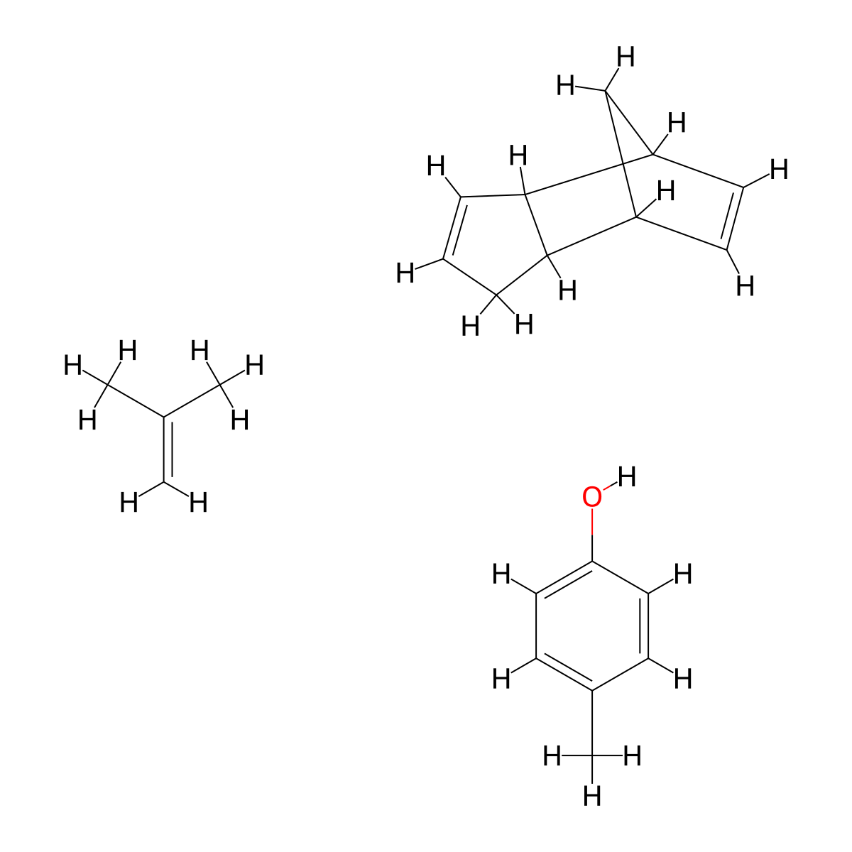 Phenol, 4-methyl-, reaction products with dicyclopentadiene and isobutylene molecular structure, CAS 68610-51-5