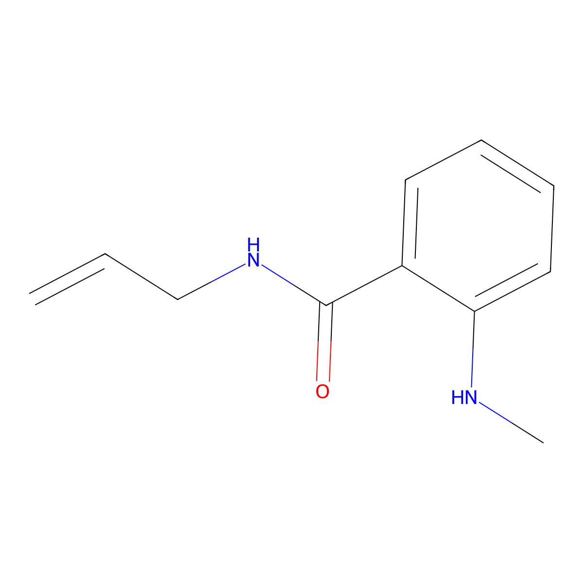 Benzamide, 2-(methylamino)-N-2-propenyl- molecular structure, CAS 68614-89-1