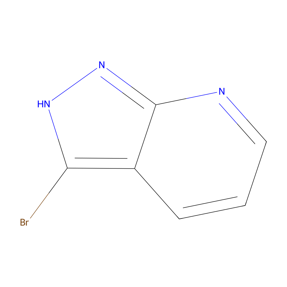 3-Bromo-1H-pyrazolo(3,4-b)pyridine molecular structure, CAS 68618-36-0