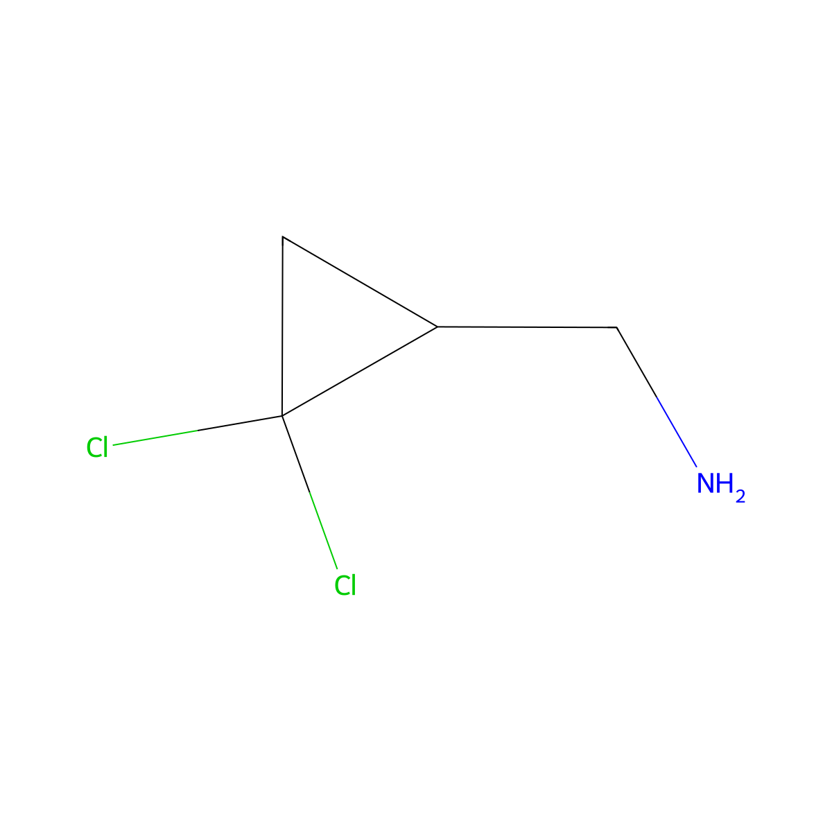 (2,2-Dichlorocyclopropyl)methanamine molecular structure, CAS 68618-71-3