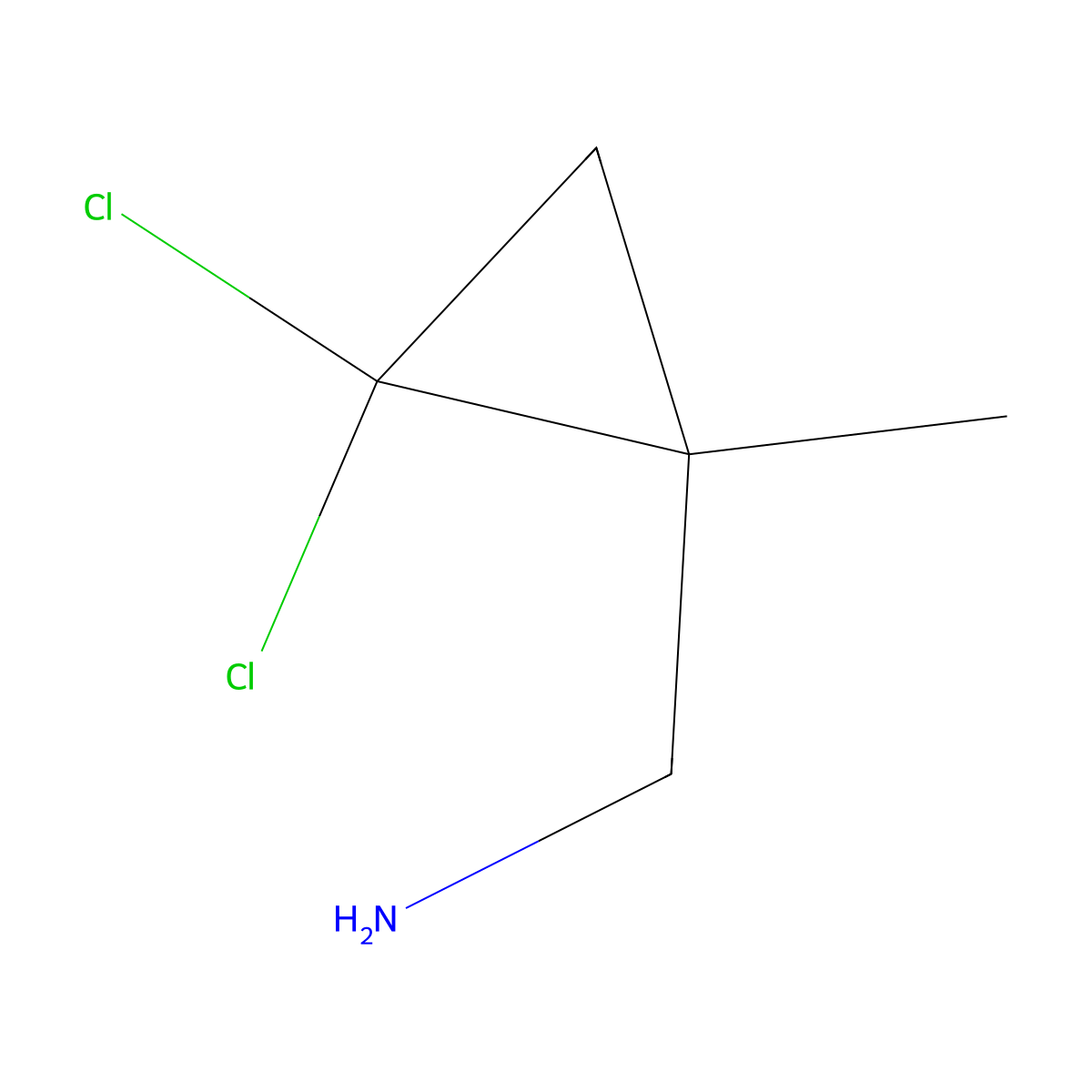 (2,2-Dichloro-1-methylcyclopropyl)methanamine molecular structure, CAS 68619-15-8