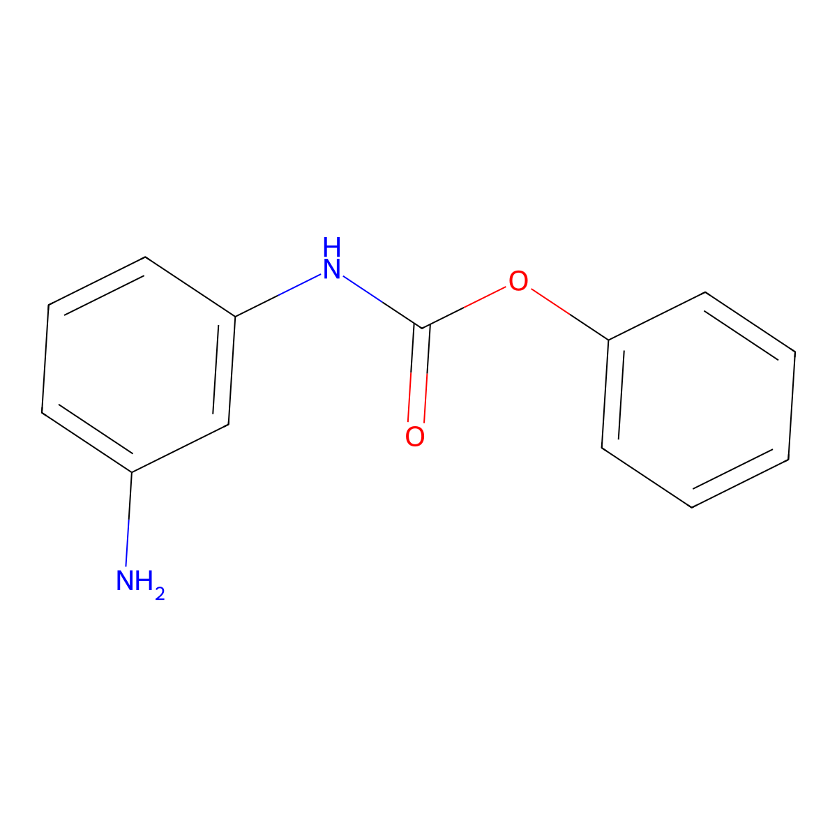 phenyl N-(3-aminophenyl)carbamate molecular structure, CAS 68621-59-0