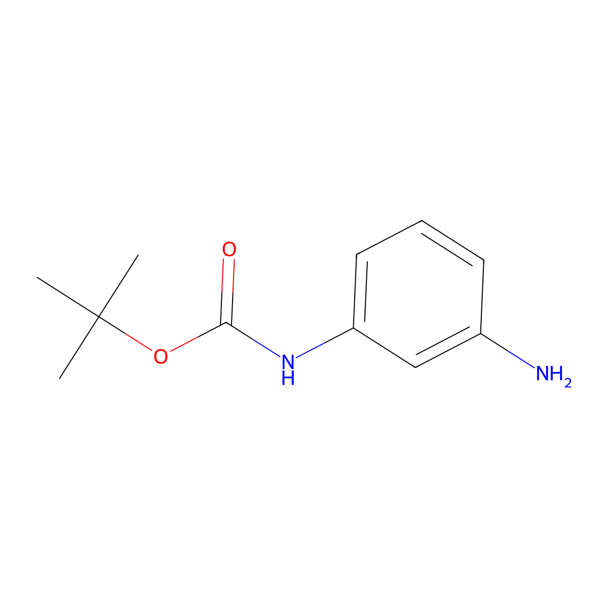 tert-butyl N-(3-aminophenyl)carbamate molecular structure, CAS 68621-88-5