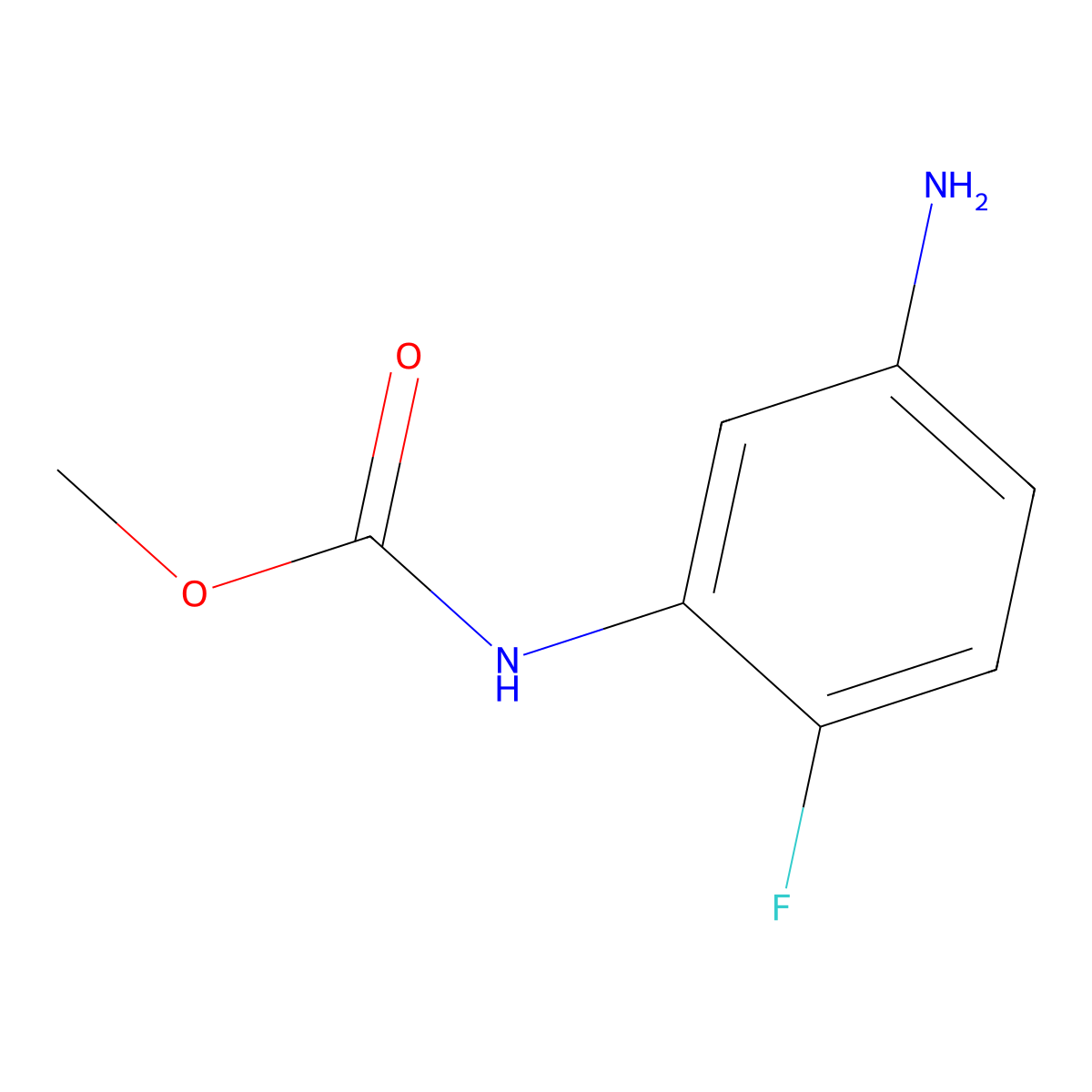 methyl N-(5-amino-2-fluorophenyl)carbamate molecular structure, CAS 68621-95-4