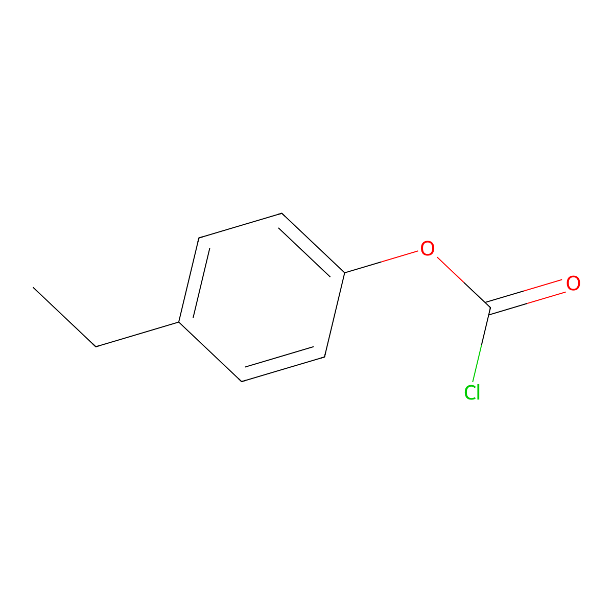4-Ethylphenyl chloroformate molecular structure, CAS 68622-08-2