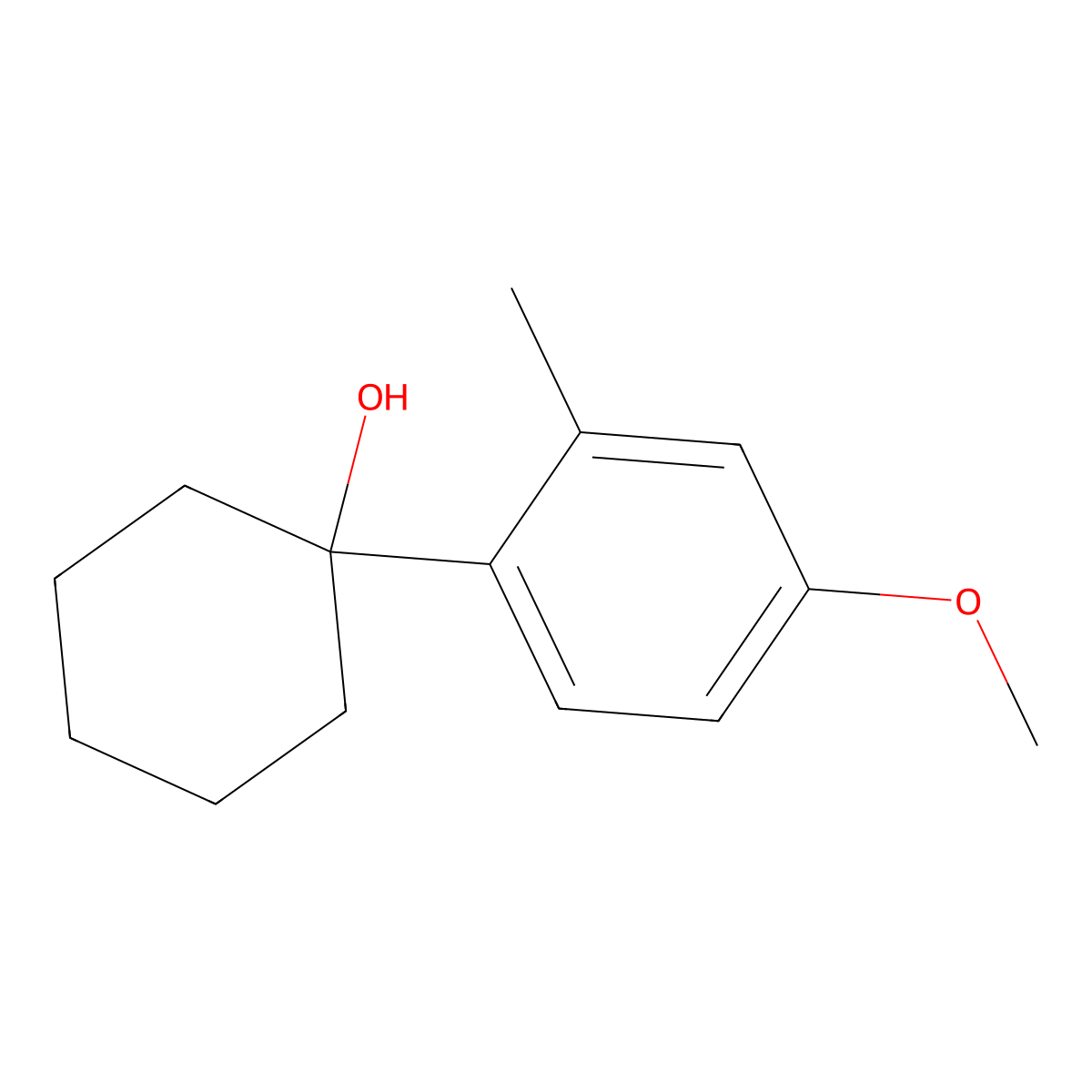 1-(4-Methoxy-2-methylphenyl)cyclohexanol molecular structure, CAS 68623-31-4