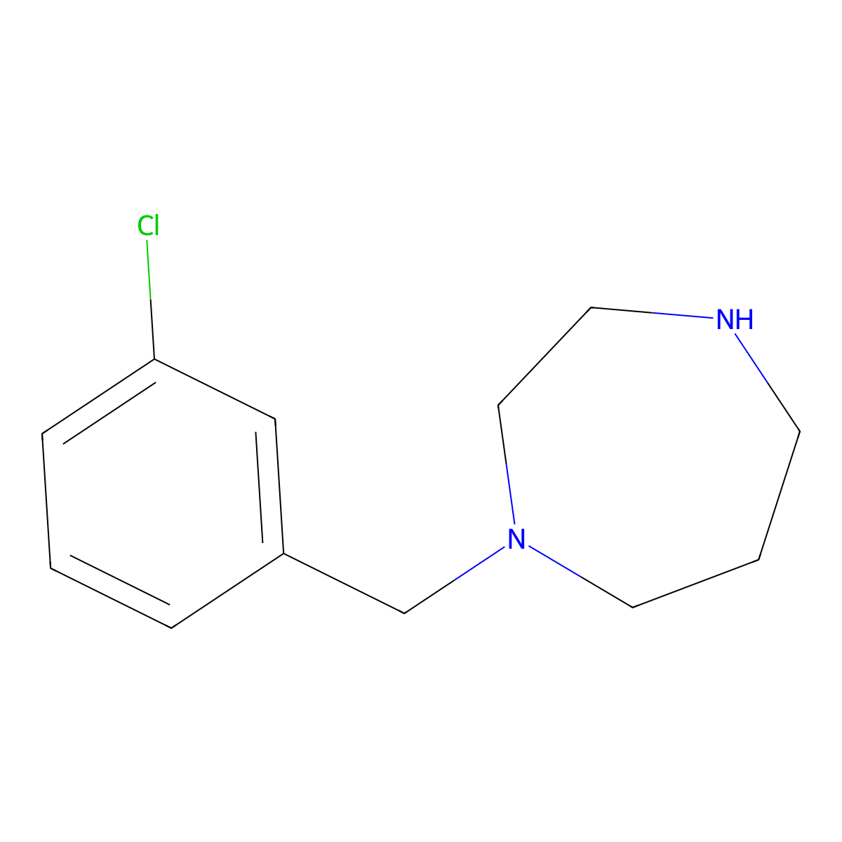 1-(3-Chlorobenzyl)-1,4-diazepane molecular structure, CAS 686260-62-8
