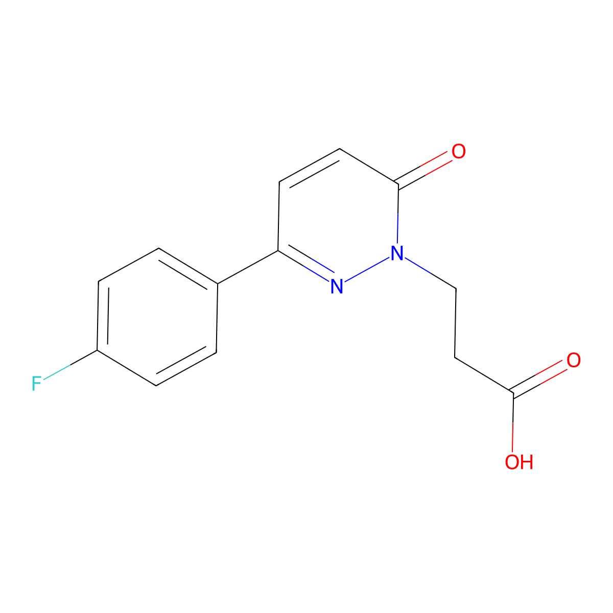 3-[3-(4-fluorophenyl)-6-oxopyridazin-1(6H)-yl]propanoic acid molecular structure, CAS 686272-49-1