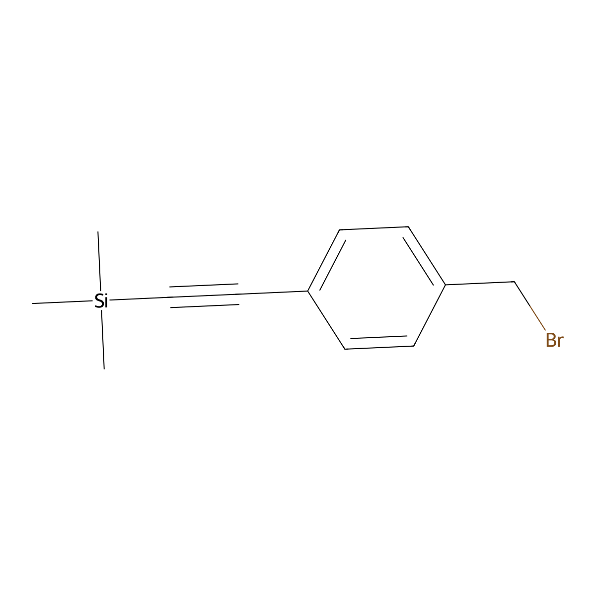 [[4-(Bromomethyl)phenyl]ethynyl]trimethylsilane molecular structure, CAS 686275-89-8