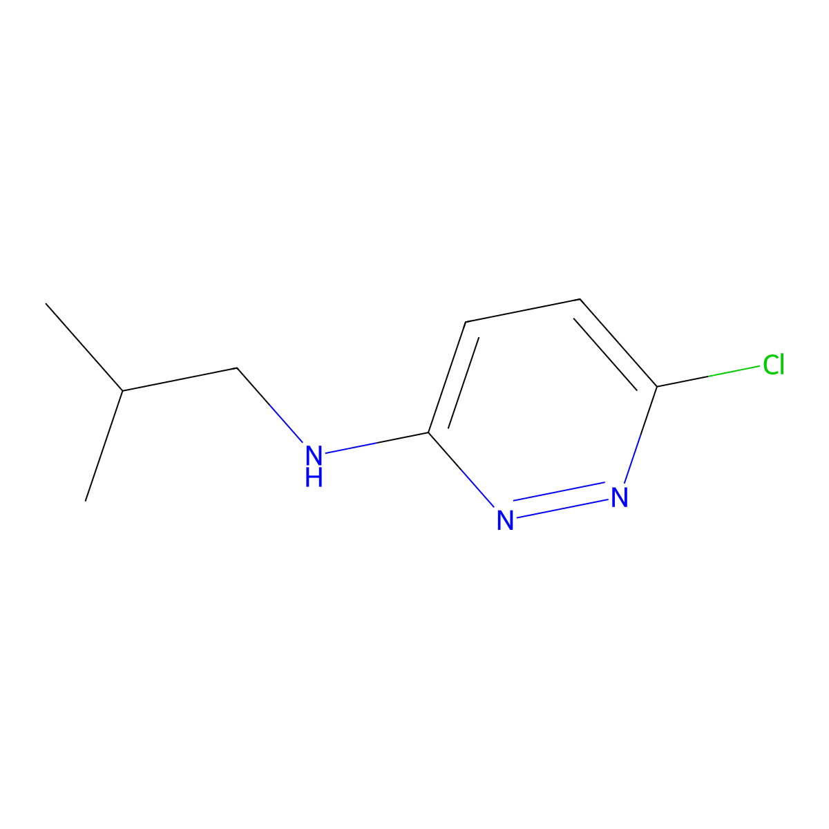 6-chloro-N-(2-methylpropyl)pyridazin-3-amine molecular structure, CAS 686277-32-7