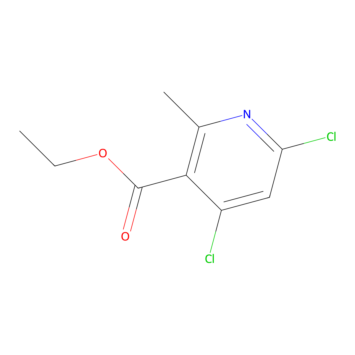 Ethyl 4,6-dichloro-2-methylnicotinate molecular structure, CAS 686279-09-4